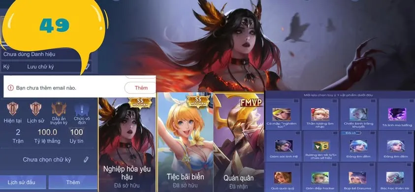 REG NTA , VIO BB , NAK QQ , RƯƠNG S+ TÙY CHỌN 49K