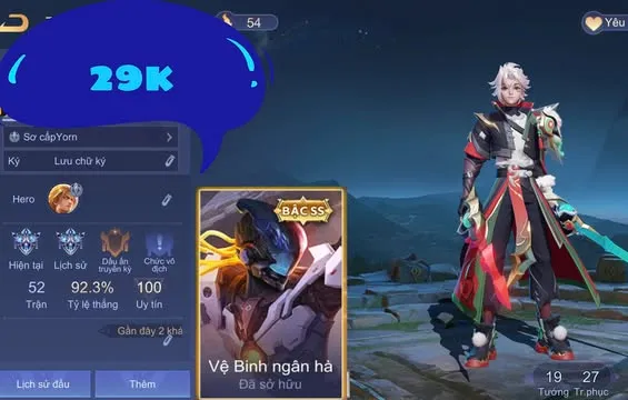 ACC SẴN RANK NHƯ HÌNH 29K