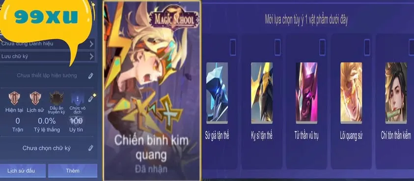 REG KAINE + RƯƠNG TÙY CHỌN 1 SKIN 99XU