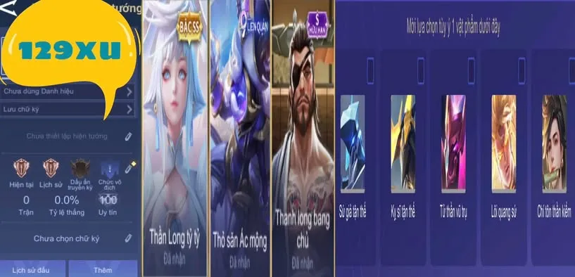 REG VIO , SLIM , RYO , RƯƠNG TÙY CHỌN 129XU