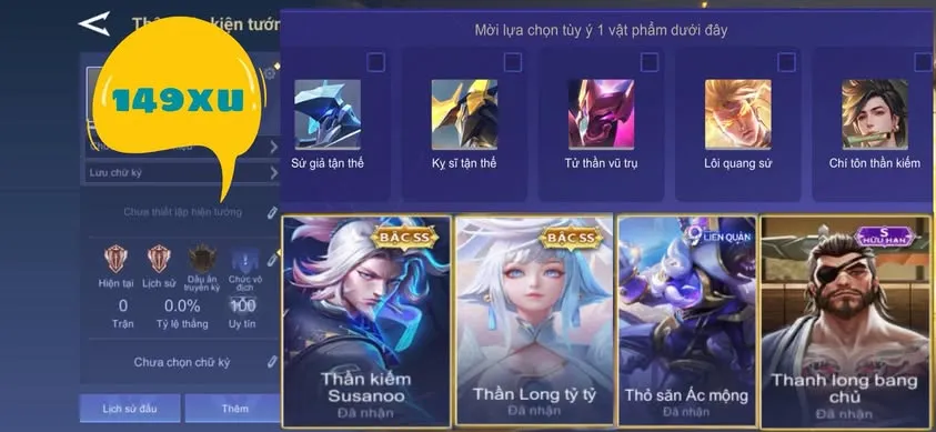 REG RICHTER , VIO , SLIM , RƯƠNG TÙY CHỌN 149XU