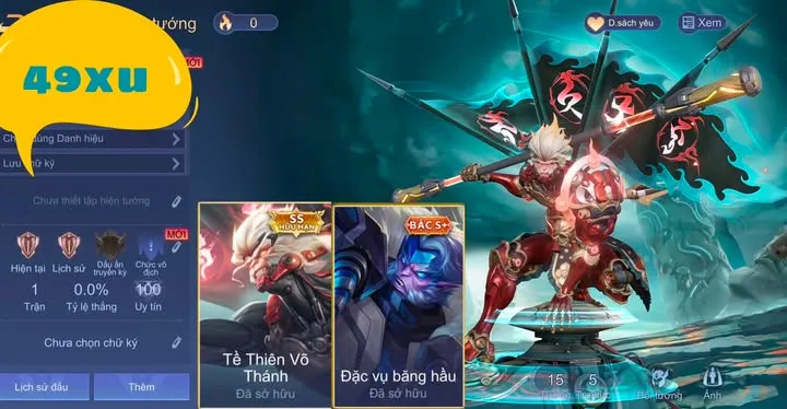 NGỘ TỀ THIÊN GÃY K ƯA THIK 49XU