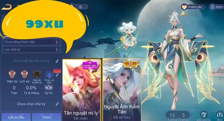 REG NATA KIẾM TIÊN KẸP LILI TUYỆT SẮC 99XU